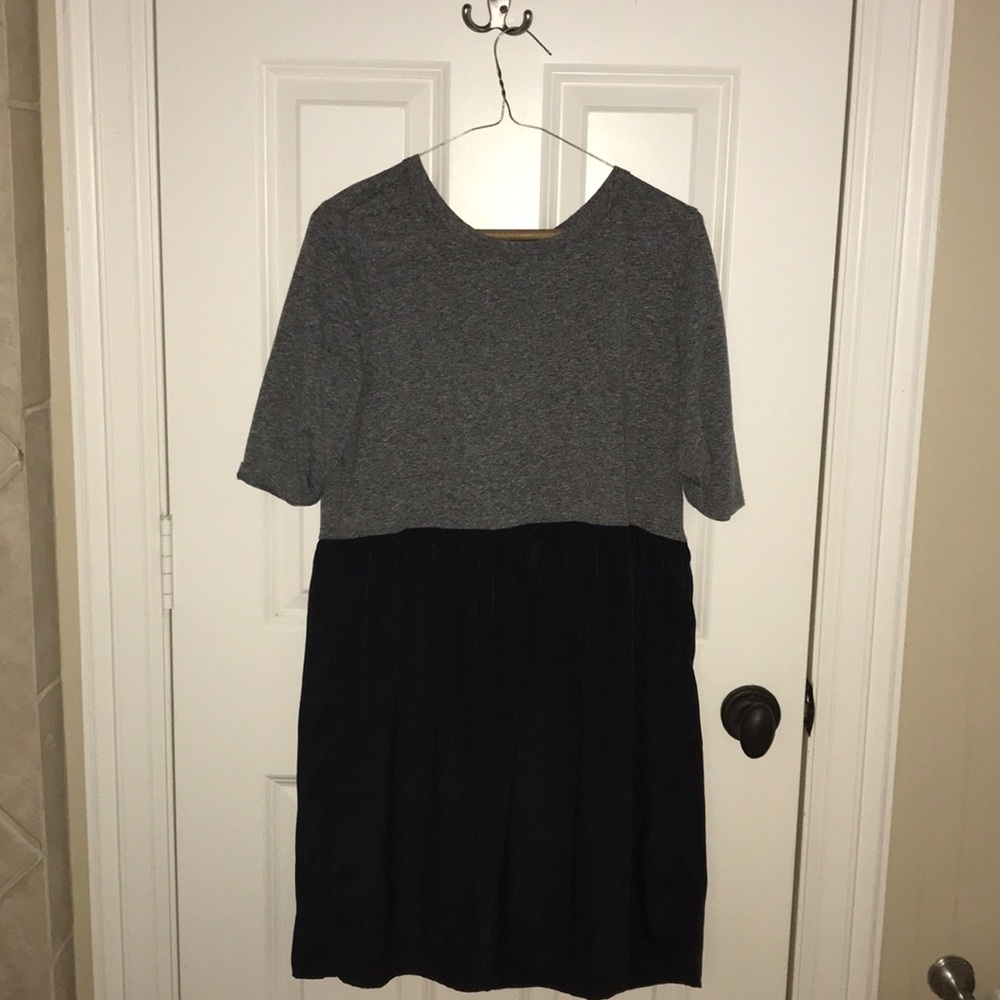 Topshop GREY/BLACK shift dress